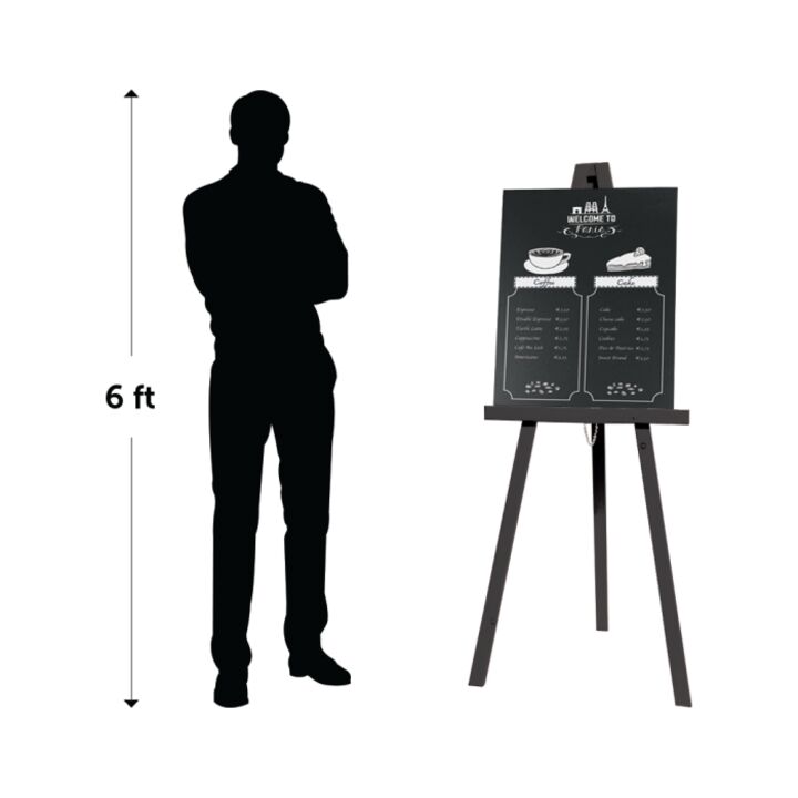 Freestanding Wooden Easel with optional chalkboard.png