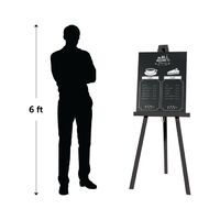Freestanding Wooden Easel with optional chalkboard.png
