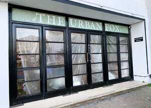 Full Colour Block Out Window Graphics - Shop Branding for The Urban Fox in Lyme Regis Full Colour Block Out Window Graphics - Shop Branding for The Urban Fox in Lyme Regis