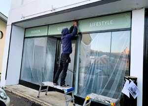 Full Colour Block Out Window Graphics - Shop Branding for The Urban Fox in Lyme Regis Full Colour Block Out Window Graphics - Shop Branding for The Urban Fox in Lyme Regis