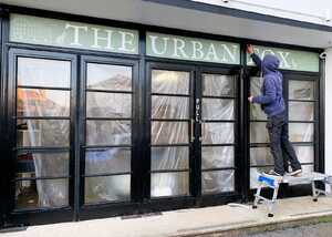 Full Colour Block Out Window Graphics - Shop Branding for The Urban Fox in Lyme Regis Full Colour Block Out Window Graphics - Shop Branding for The Urban Fox in Lyme Regis