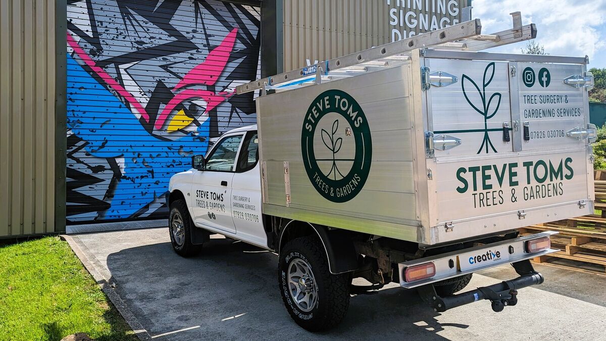 Full Truck Colour Change Wrap and Cut Vinyl Vehcile Graphics for Steve Toms Tree &amp; Gardens Mitsubishi L200 bu Creative Solutions.jpg