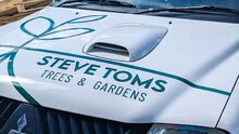 Full Truck Colour Change Wrap and Cut Vinyl Vehcile Graphics for Steve Toms Tree & Gardens Mitsubishi L200 Close Up Bonnet Graphics.jpg