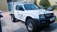 Full Truck Colour Change Wrap and Cut Vinyl Vehcile Graphics for Steve Toms Tree & Gardens Mitsubishi L200 Vehicle Branding.jpg