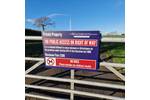 Gate Fence Mounted Aluminium Sign for Playing Field Access Rules.jpg