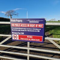 Gate Fence Mounted Aluminium Sign for Playing Field Access Rules.jpg