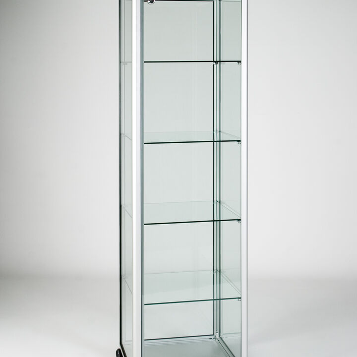GS3000L Glazed Display Cases - 500 x 500 x 1932mm - 3 Down Lights.jpg