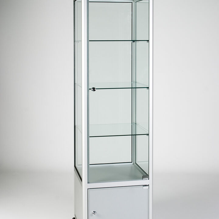 GS3001L Glazed Display Cases - 500 x 500 x 1932 - 3 Down Lights.jpg