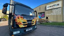 HGV Flame print Cut Vinyl Vehicle Graphics and lorry wing mirror wrapping for Chariot of Fire.jpg