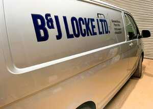 Cut Vinyl Vehicle Graphics and Chevron Kit for B&J Locke Ltd VW Transporter Cut Vinyl Vehicle Graphics and Chevron Kit for B&J Locke Ltd VW Transporter