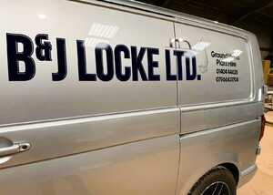 Cut Vinyl Vehicle Graphics and Chevron Kit for B&J Locke Ltd VW Transporter Cut Vinyl Vehicle Graphics and Chevron Kit for B&J Locke Ltd VW Transporter