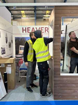 Fixing Custom Unit Into 3x3 Exhibition Booth Custom Trade Show Stand for Heavers of Bridport - Fixing Custom Unit Into 3x3 Exhibition Booth