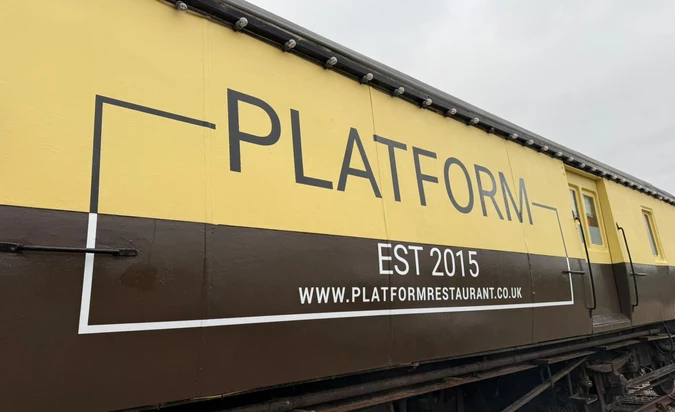 Hand Sign-Written Carriage Livery and Signage for Platform, West Bay