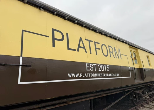 Hand Sign-Written Carriage Livery and Signage for Platform, West Bay