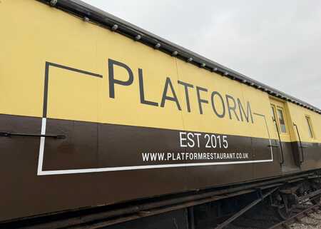 Hand Sign-Written Carriage Livery and Signage for Platform, West Bay Hand Sign-Written Carriage Livery and Signage for Platform, West Bay