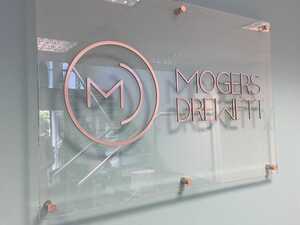 Internal Acrylic Logo Panels for Mogers Drewett