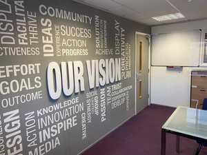 Stand-Off Lettering to Complete Internal Display
