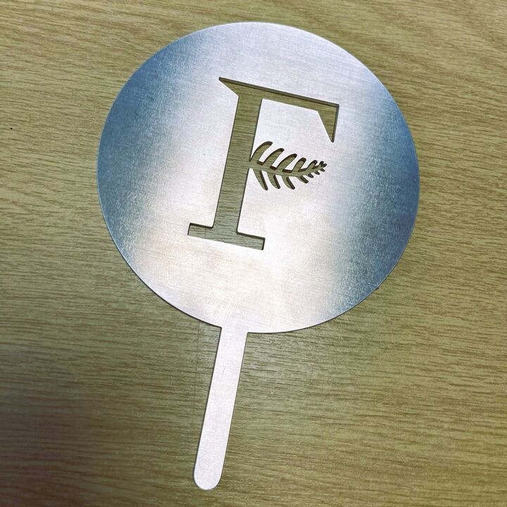 F Letter Custom Coffee Stencil
