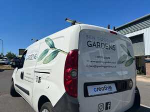 Branded Fiat Doblo Vehicle Graphics for Ben Gooding Garden Services