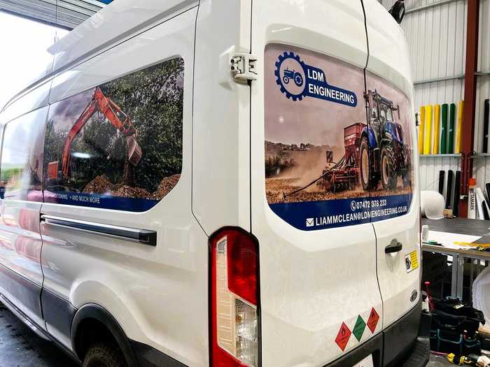 Printed Branding Van Graphics - Tractor and Digger Engineering Printed Branding Van Graphics - Tractor and Digger Engineering