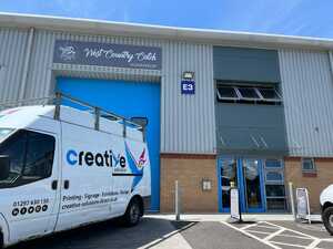 Complete Business Signage for West Country Catch - Branded Aluminium Tray Sign, Window Graphics and Pavement Signs Complete Business Signage for West Country Catch - Branded Aluminium Tray Sign, Window Graphics and Pavement Signs