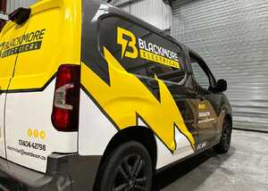 Completed Van Wrap & Graphics Application for Blackmore Electrical Citroen Van Completed Van Wrap & Graphics Application for Blackmore Electrical Citroen Van