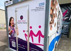 Completed Catering Van Wrap installation for Royal Devon University Healthcare - Front View Completed Catering Van Wrap installation for Royal Devon University Healthcare - Front View