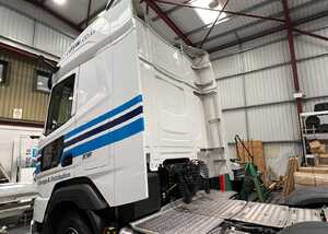Coloured Swoosh Lorry Cab Graphics - Passenger Side for C&D Southwest DAF Coloured Swoosh Lorry Cab Graphics - Passenger Side for C&D Southwest DAF