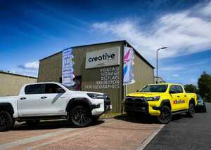 A Side-By-Side Before and After! Bradfords newly branded Toyota Hilux's A Side-By-Side Before and After! Bradfords newly branded Toyota Hilux's