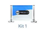 Adfresco Premium Cafe Barrier Kit 1 - Stainless Steel - Cross Rails.jpg