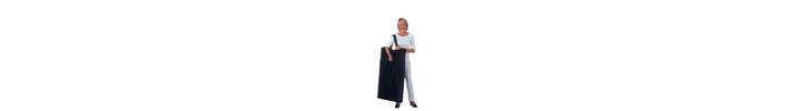 Lady holding carry bag including the Budget promotional display counter parts..jpg