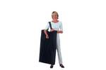 Lady holding carry bag including the Budget promotional display counter parts..jpg