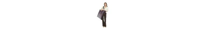 Lady holding carry bag including the Maxi 900 promotional display counter parts.jpg
