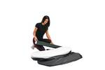 Lady removing the Finesse promotional display counter parts from the carry bag..jpg
