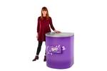 lady standing next to Branded Rapido Demonstration counter no header.jpg