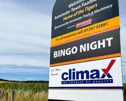 Signage and Sponsorship Displays for Axminster Town FC - Go Tigers! Signage and Sponsorship Displays for Axminster Town FC - Go Tigers!