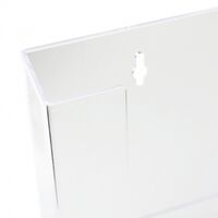 Leaflet dispenser with keyholes for wall mounting.png