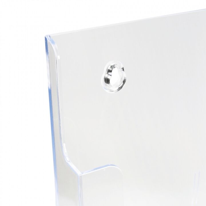 Leaflet dispensers with keyholes for wall mounting.png