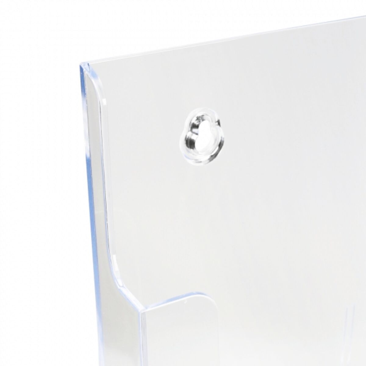 Leaflet dispensers with keyholes for wall mounting.png