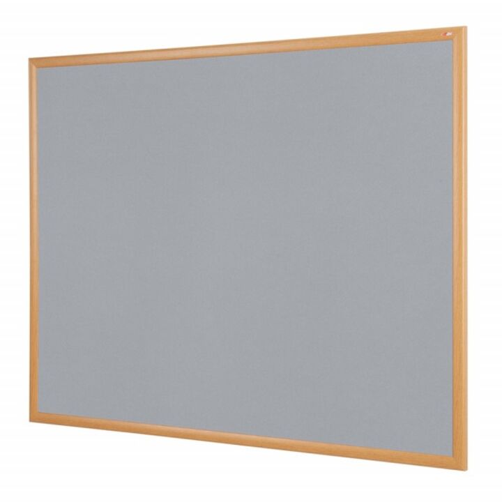 600 x 900mm - Light Oak Effect - Grey Felt - Eco-Friendly Felt Noticeboard