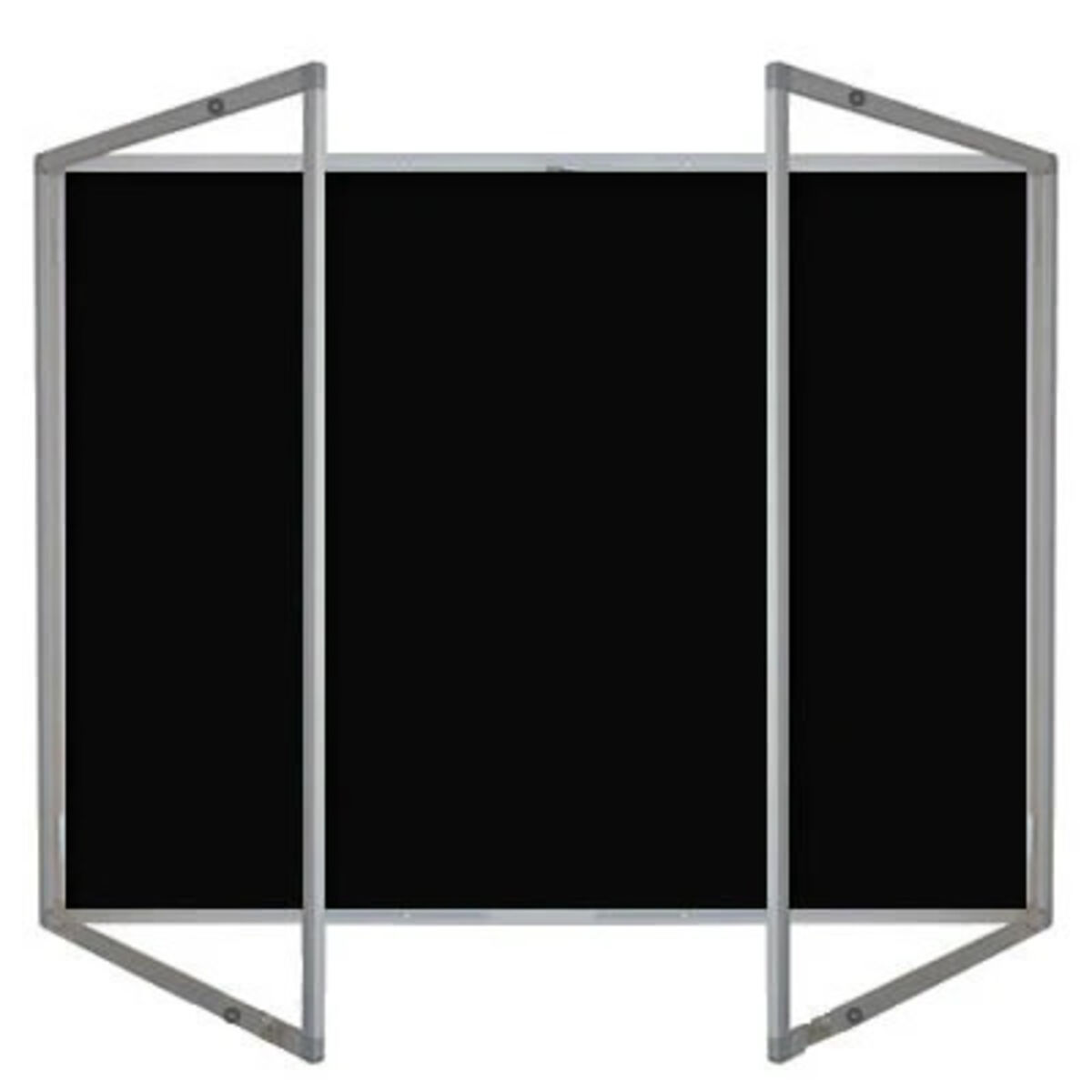 Lockable Premium Felt Noticeboard - Double Door - BLACK.jpg