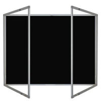 Lockable Premium Felt Noticeboard - Double Door - BLACK.jpg