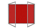 Lockable Premium Felt Noticeboard - Double Door - CHERRY RED.jpg