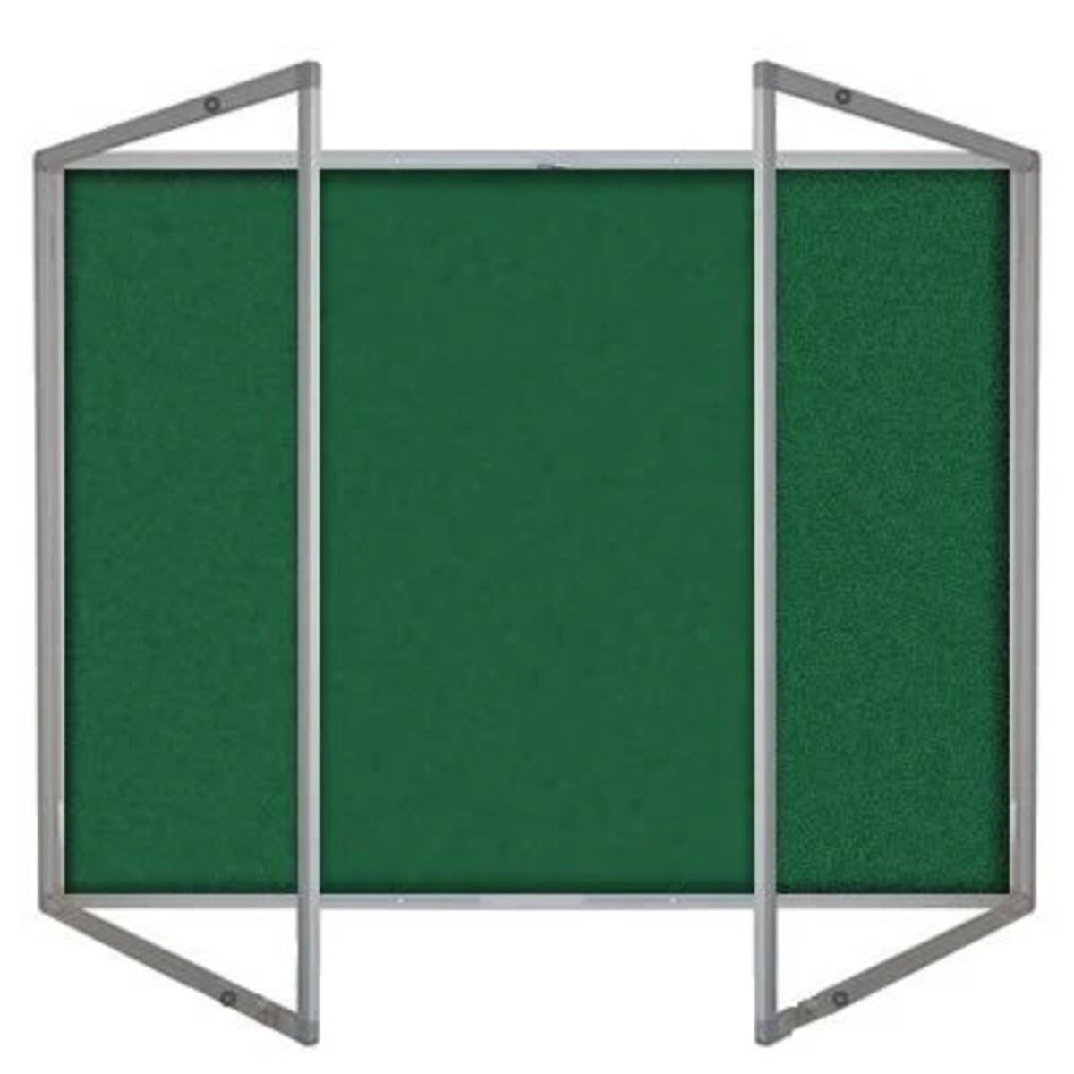 Lockable Premium Felt Noticeboard - Double Door - DARK GREEN.jpg