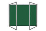 Lockable Premium Felt Noticeboard - Double Door - DARK GREEN.jpg