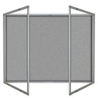 Lockable Premium Felt Noticeboard - Double Door - SILVER.jpg