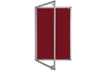 Lockable Premium Felt Noticeboard - Single Door - BURGUNDY.jpg