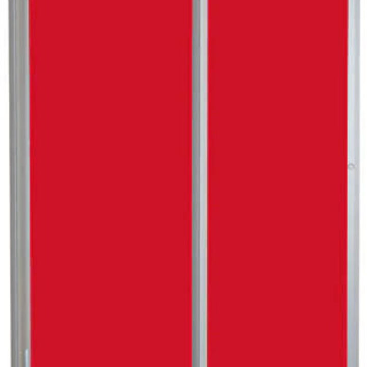 Lockable Premium Felt Noticeboard - Single Door - CHERRY RED.jpg