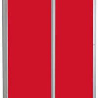 Lockable Premium Felt Noticeboard - Single Door - CHERRY RED.jpg