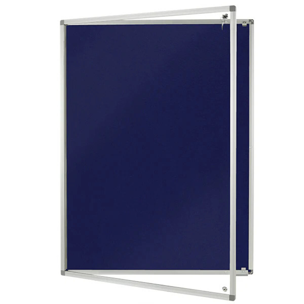 Lockable Premium Felt Noticeboard - Single Door - OXFORD BLUE.jpg